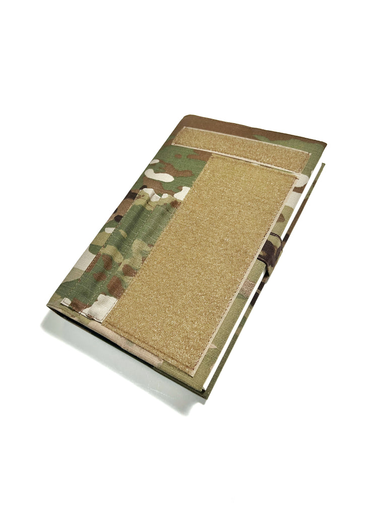 Book cover for Military-Method notebook by N. McPherson with loop tape for patches | Tactical Book cover. Style 5