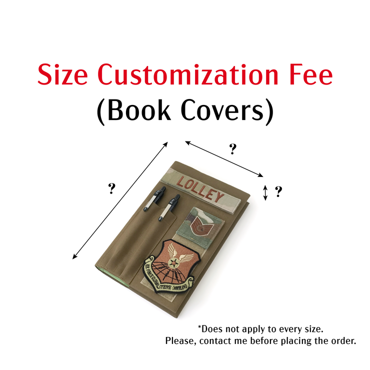 Size Customization fee for Book Covers