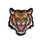 Tiger embroidered tactical patch with hook and loop tape for Book covers, bags, vest, tactical patch. 3.5 x 3 inches.