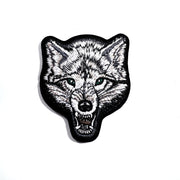 Wolf embroidered tactical patch with hook and loop tape for Book covers, bags, vest, tactical patch. 3.15 x 2.5 inches.