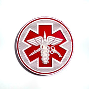 Paramedic PVC patch with hook tape for Book covers, bags, vest, tactical patch. 3.15 inches.