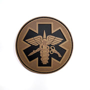 Paramedic PVC patch with hook tape for Book covers, bags, vest, tactical patch. 3.15 inches.