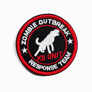 Embroidered tactical patch with hook and loop tape for Book covers, bags, vest,  zombie outbreak, K9 unit tactical patch. 3.15 inches.