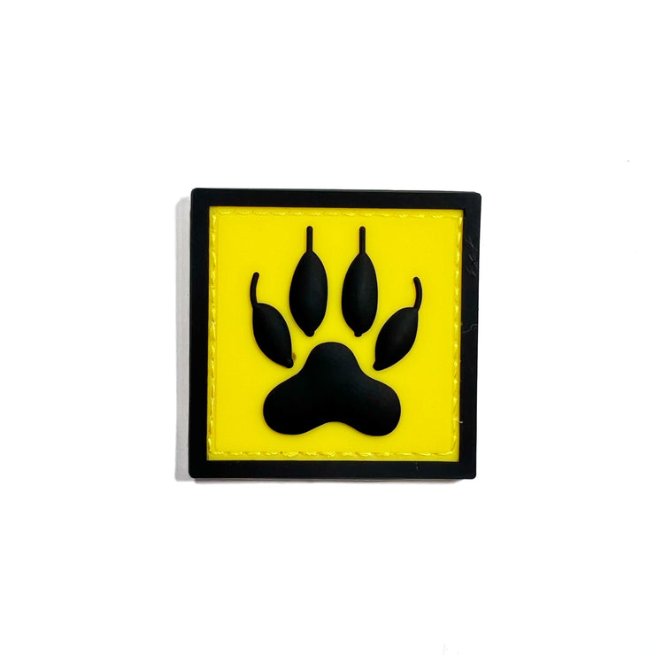 PVC Dog paw patch with hook tape for Book covers, bags, vest, K9 paw patch, tactical patch. 2x2 inches.