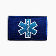 Paramedic embroidered blue tactical patch with hook and loop tape for Book covers, bags, vest, tactical patch. 3.15 x 2 inches.