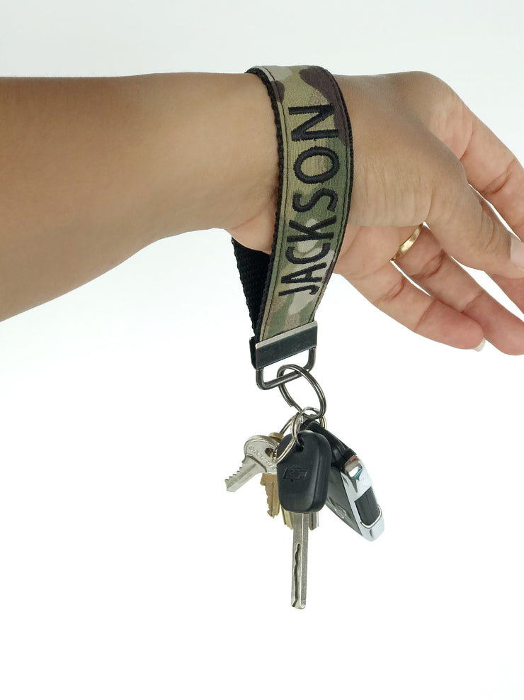 Customized military keychain | Embroidered | Wristlet key fob | | Military accessories. - L'FEME