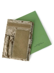 Military book cover for green journal with loop tape for patches | Military gift. Style 5 - L'FEME