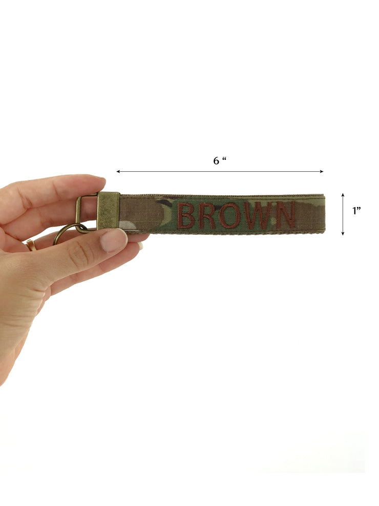 Customized military keychain | Embroidered | Wristlet key fob | | Military accessories. - L'FEME