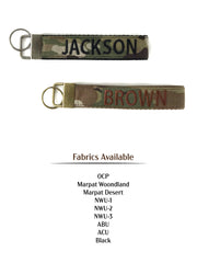 Customized military keychain | Embroidered | Wristlet key fob | | Military accessories. - L'FEME